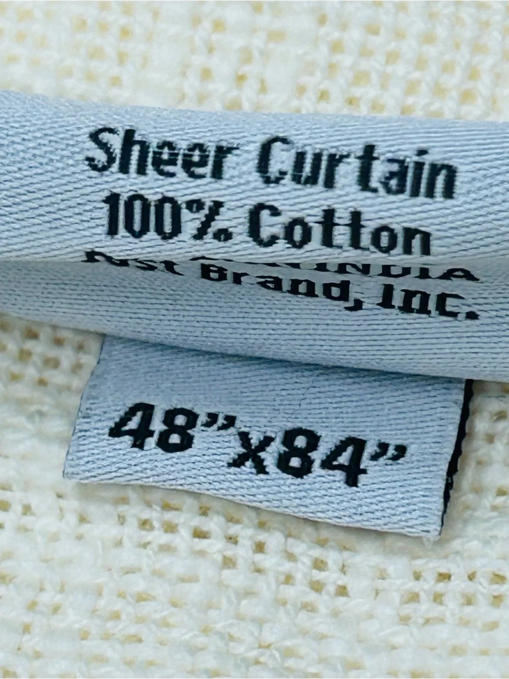 QUINCE Set Of 2 48x84 Cotton Sheer Curtains Ivory 9939